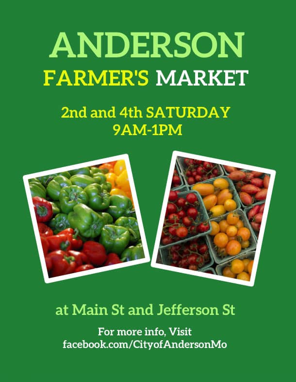 Farmers Market City of Anderson Missouri